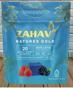 Zahav Natures Gold Blue Lotus Sleep Aid Gummies 250mg