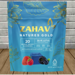 Zahav Natures Gold Blue Lotus Sleep Aid Gummies 250mg